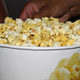 Tub of AMC movie theater popcorn
